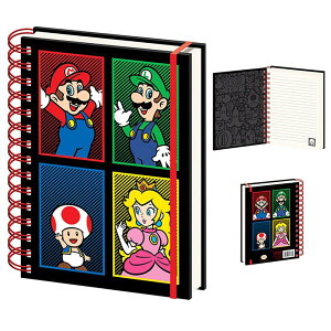 SUPER MARIO X[p[}I (40N ) - 4 Colour / A5 Wiro Notebook / m[gE y / ItBVz