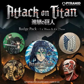 ATTACK ON TITAN 進撃の巨人 - Attack On Titan Season 4 / 5個セット / バッジ 【公式 / オフィシャル】