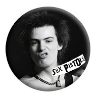 SEX PISTOLS セックスピストルズ (デビュー 50周年 ) - Sid Vicious / バッジ 【公式 / オフィシャル】