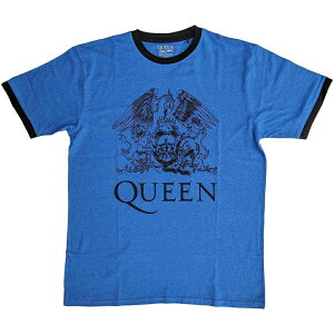 QUEEN �N�C�[�� (�t���f�B ���a 80�N ) - Crest Logo / Blue / �����K�[ / T�V���c / �����Y �y���� / �I�t�B�V�����z