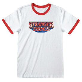 【予約商品】 STRANGER THINGS ストレンジャー・シングス (シーズン5 配信 記念 ) - RETRO LOGO / リンガー / Tシャツ / メンズ 【公式 / オフィシャル】