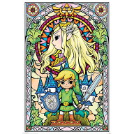 THE LEGEND OF ZELDA ゼルダの伝説 (40周年 ) - STAINED GLASS / ポスター 【公式 / オフィシャル】