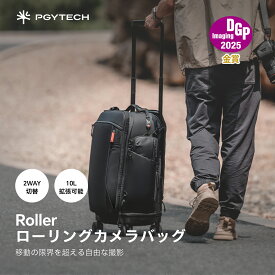 PGYTECH Roller Camera Backpack 30L スペースブラック キャリーケース ローリングカメラバッグパック トロリーケース 三段階調節ハンドル 360°回転キャスター 静音 10L拡張可能 三脚 水筒 フラッシュライト レンズ収納可能