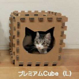 【NecoDan プレミアムCube L/またたび付】ねこだん 猫用品 おもちゃ 遊具 猫 グッズ ペット 猫 キャット タワー ネコ キューブ トンネル ボックス BOX 家 ハウス 階段 ステップ 遊び 丈夫 長持ち おしゃれ 強化段ボール 段ボール ダンボール 踏み台 おえかき 落書き DIY 軽い