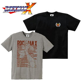 ロックマンX Tシャツ【RockmanX Tee】MEGAMAN 洛克人 メンズ レディース ミリタリー カジュアル CAPCOM カプコン ゲーム キャラクター Tシャツ コットン トップス プリント カットソー スペック 20周年記念 OUTLET SALE 70%OFF