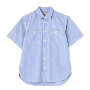 AVIREX BASIC CHAMBRAY S/S SLEEVE SHIRT�y�A���B���b�N�X �x�[�V�b�N �V�����u���[ �����V���c�z7833923003 �����Y �~���^���[ �A�E�g�h�A �J�W���A�� �V�����x���[�V���c �x�[�V�b�N �\���b�h�J���[ �A