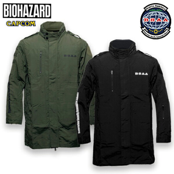 BIOHAZARD BSAA コンバット スモック 【バイオハザード Combat Smock】resident evil 生化危机 CAPCOM カプコン ゲーム ロゴ エンブレム メンズ レディース ミリタリー カジュアル アウトドア ナイロン プリント アウター ジャケット フード コート