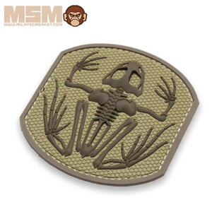 MSM MIL-SPEC MONKEY FROG SKELETON PVC PATCH�y�~���X�y�b�N�E�����L�[ �t���b�O�X�P���g�� PVC �p�b�`�z�����Y �~���^���[ �T�o�C�o���Q�|�� �x���N���t�� BDU
