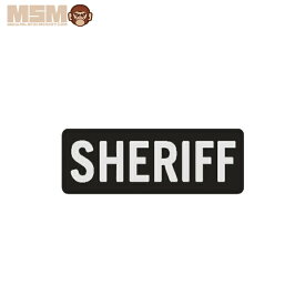 MSM シェリフ 8.5インチ×3インチ PVC パッチ【ミルスペック モンキー SHERIFF 8.5×3 PVC PATCH】ミリタリー サバゲ ワッペン 識別用 スポーツ シューティング ベルクロ パッチパネル ラバー ワッペン 保安官 法執行機関 軍装 コスプレ アクセサリー 雑貨