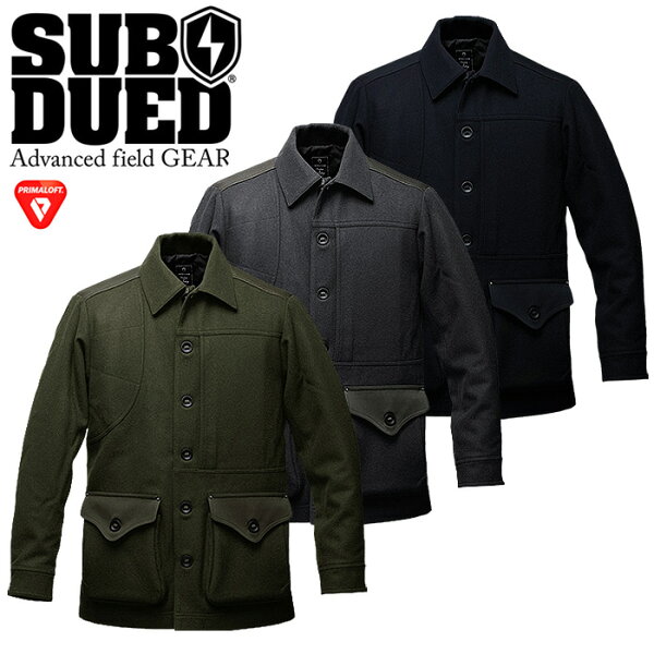SUBDUED フェザント シューターコート 【サブデュード PHEASANT SHOOTER COAT】メンズ ミリタリー アウトドア ハンティング カジュアル ストリート バイク ツーリング サイクリング キャンプ 保温 防寒 撥水 ポリエステル メルトンコート Primaloft プリマロフト アウター