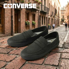 2026春新作 ローファースニーカー 送料無料 コンバース メンズ スニーカー CONVERSE オールスター クップ ブローグ ローファー ALL STAR COUPE BG LOAFER ヌバック ブラック 黒 33702590 シューズ 靴