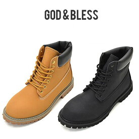 送料無料 God＆Bless イエローブーツ メンズ レディース G&B FAKE LEATHER YELLOW BOOTS ブーツ 靴 シューズ