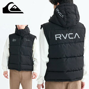 送料無料 中綿ベスト RVCA ルーカ メンズ PUFFER VEST ベスト パフ 中綿 ロゴ スケートボード スノーボード 2025秋冬新作
