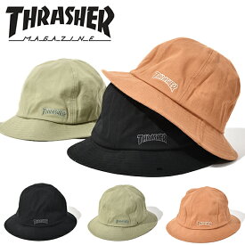 35%off THRASHER スラッシャー バケットハット CAP ハット ロゴ刺繍 帽子 ハット 帽子 サファリハット フェスハット キャップ メンズ レディース