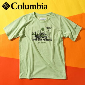 ゆうパケット対応可能！コロンビア 半袖Tシャツ Columbia キッズ ジュニア ラプードルパス 吸湿速乾 TEE 子供 服 車 130cm 140cm アウトドア キャンプ 普段着 男の子 女の子 AB8893 2024春夏新作