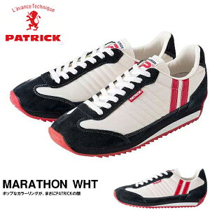 �������� �X�j�[�J�[ �p�g���b�N PATRICK �����Y ���f�B�[�X �}���\�� MARATHON WHT �z���C�g �V���[�Y �C �i�C���� ���b�V�� �x���A ���U�[ ���[�J�b�g�V���[�Y
