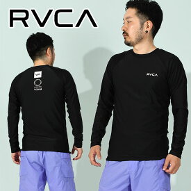 ゆうパケット発送！ 送料無料 ルーカ 長袖 ラッシュガード メンズ RVCA RASHGUARD LS サーフィン ハイブリット 水着 ラッシュ サーフ 海 ビーチ ロゴ BE041-862 2024春夏新作 10%off