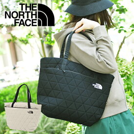 送料無料 ノースフェイス トートバッグ レディース キルティング THE NORTH FACE Geoface Tote ジオフェイストート 15L 手提げ かばん ブラック 黒 NM32352