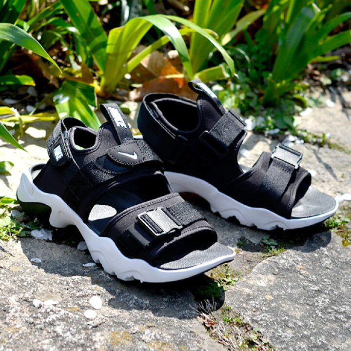 楽天市場 送料無料 ナイキ サンダル メンズ レディース Nike キャニオン サンダル ストラップ スポーツ ベルクロ スニーカー ビーチサンダル ビーサン スポサン シューズ 靴 Canyon Sandal ブラック 黒 Ci8797 Ray Green