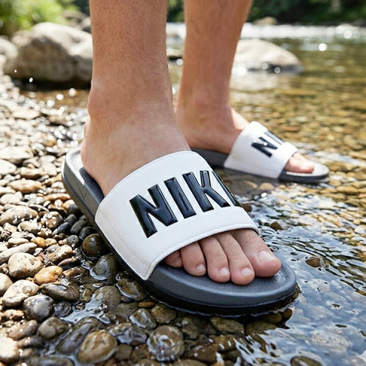 楽天市場 送料無料 ナイキ サンダル メンズ Nike オフコート スライド レディース スポーツサンダル シャワーサンダル スポサン ロゴ ビッグロゴ Offcourt Slide グレー 灰 ホワイト 白 Bq4639 あす楽対応 Ray Green