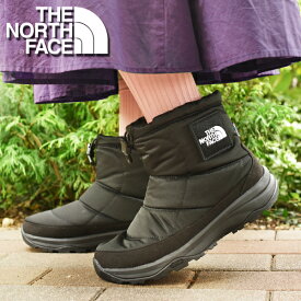 送料無料 雪上 氷上 ノースフェイス ショートブーツ スクエアロゴ レディース THE NORTH FACE ヌプシ ブーティー ウォータープルーフ Nuptse Bootie WP Logo Short ロゴ ショート キャンプ 防寒 NF52280 2023秋冬新色