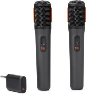 JBL PartyBox Wireless Mic 2�{�Z�b�g/2.4GHz ���������f�W�^��/�P��w�����_�C�i�~�b�N�}�C�N/�L�������ő�30m/�u���b�N JBLPBWIRELESSMIC