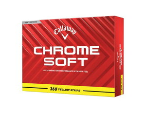 �L�����E�F�C(Callaway) �S���t�{�[�� CHROME SOFT 24 360 YLW STRIPE 3�s�[�X�\�� 360°�C�G���[�X�g���C�v�E�z���C�g