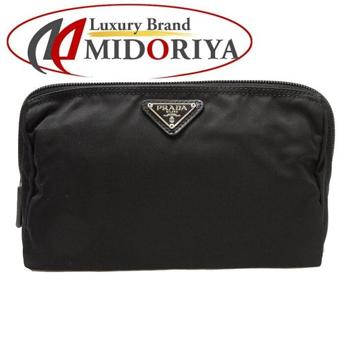 楽天市場】プラダ PRADA 化粧ポーチ ナイロン NERO ブラック 1N0693 