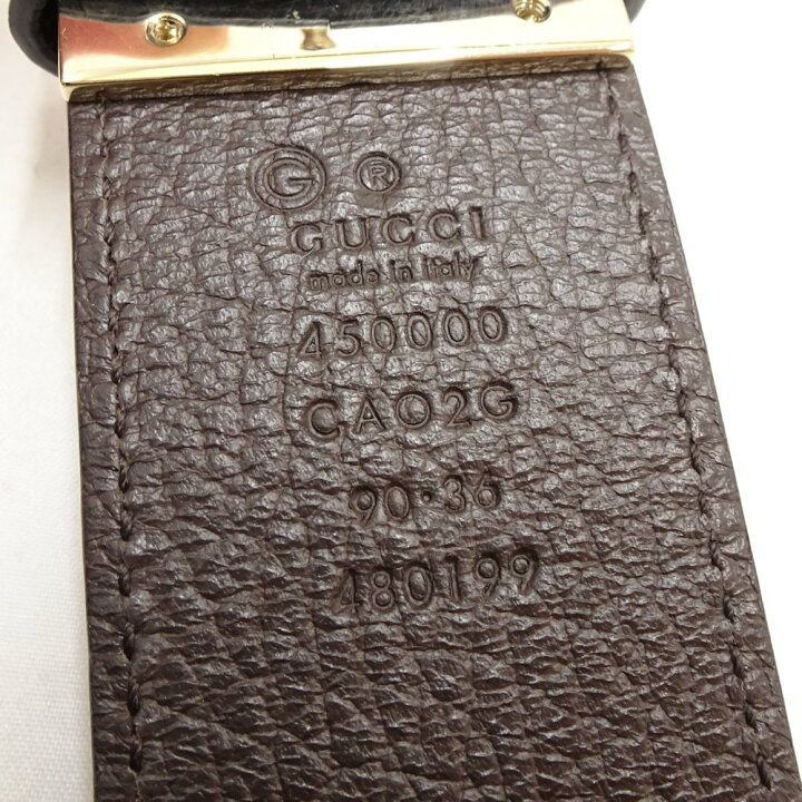 楽天市場】グッチ GUCCI ベルト GGロゴ レザー ブラック ダーク 