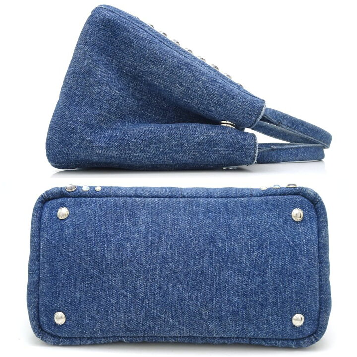 楽天市場】プラダ PRADA 1BG439 カナパ デニム ビジュー DENIM 