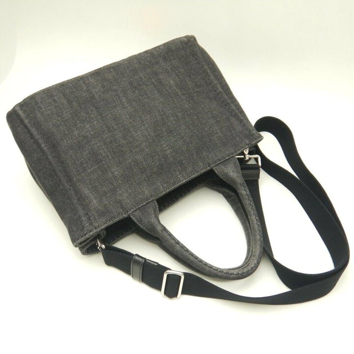 楽天市場】プラダ PRADA 1BG439 カナパ デニム NERO ブラック 2WAY 