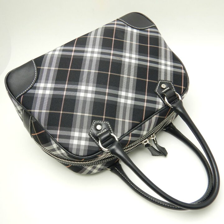 美品】BURBERRY BLACK LABEL キャンバスボストンバッグ （楽天市場 