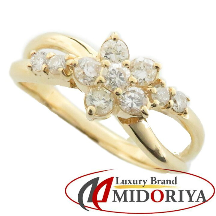 楽天市場】ダイヤモンドリング K18YG ダイヤモンド0.47ct 15号 18金  