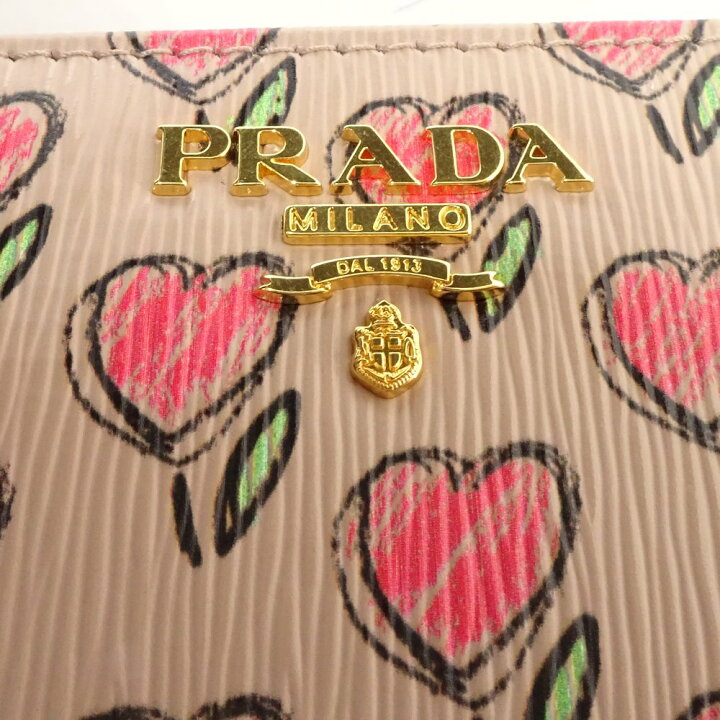 楽天市場】プラダ PRADA コンパクト財布 二つ折り VIT.MOVE LOVE 