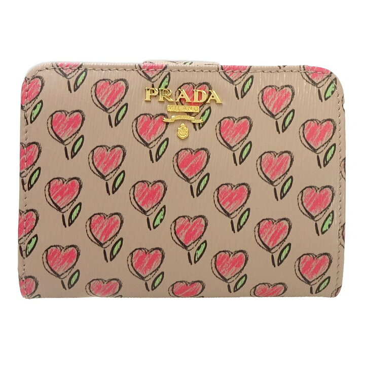 楽天市場】プラダ PRADA コンパクト財布 二つ折り VIT.MOVE LOVE 