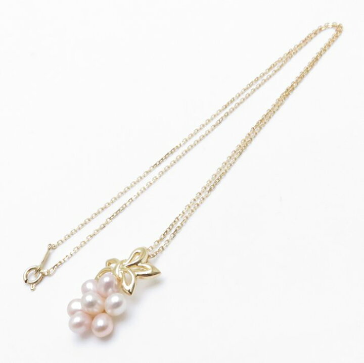 楽天市場】ミキモト MIKIMOTO ネックレス 葡萄モチーフ K18YG パール 