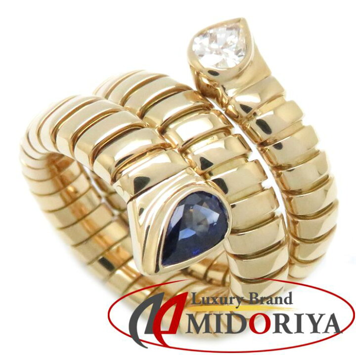 楽天市場 ブルガリ Bvlgari トゥボガス スネーク リング サファイヤ ダイヤモンド K18yg 10号 750 イエローゴールド 指輪 中古 Luxury Brand ミドリヤ楽天市場店