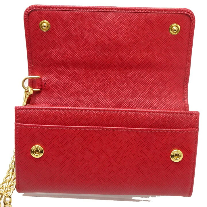楽天市場】プラダ PRADA カードケース ミニ財布 サフィアーノレザー  