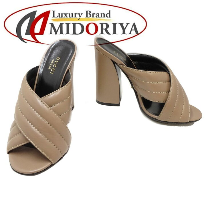 楽天市場】グッチ GUCCI サンダル サイズ37 レザー ベージュ 408306  