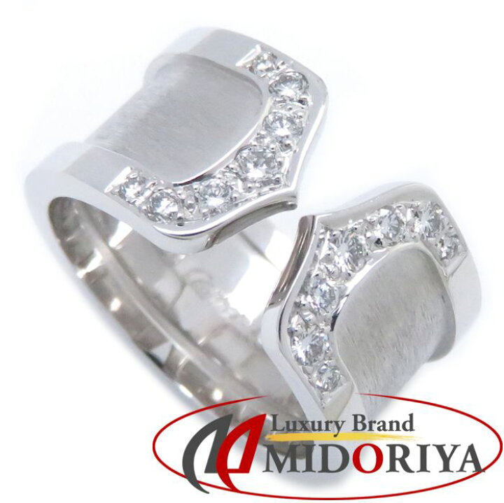 楽天市場】Cartier カルティエ 2C ワイド リング ダイヤモンド K18WG  