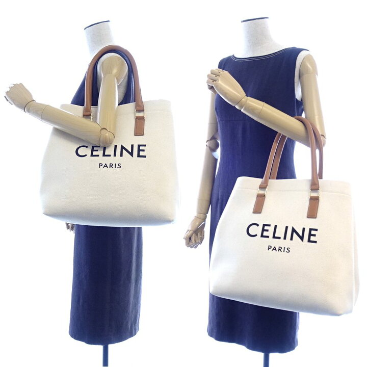 楽天市場】セリーヌ CELINE ホリゾンタルカバ キャンバス×レザー 