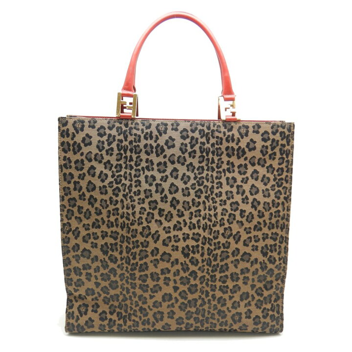 楽天市場】フェンディ FENDI トートバッグ レザー ヒョウ柄 ブラウン系 