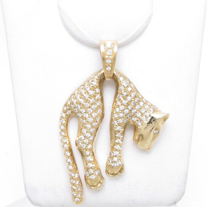 楽天市場】ペンダントトップ パンサーモチーフ ダイヤモンド1.60ct  