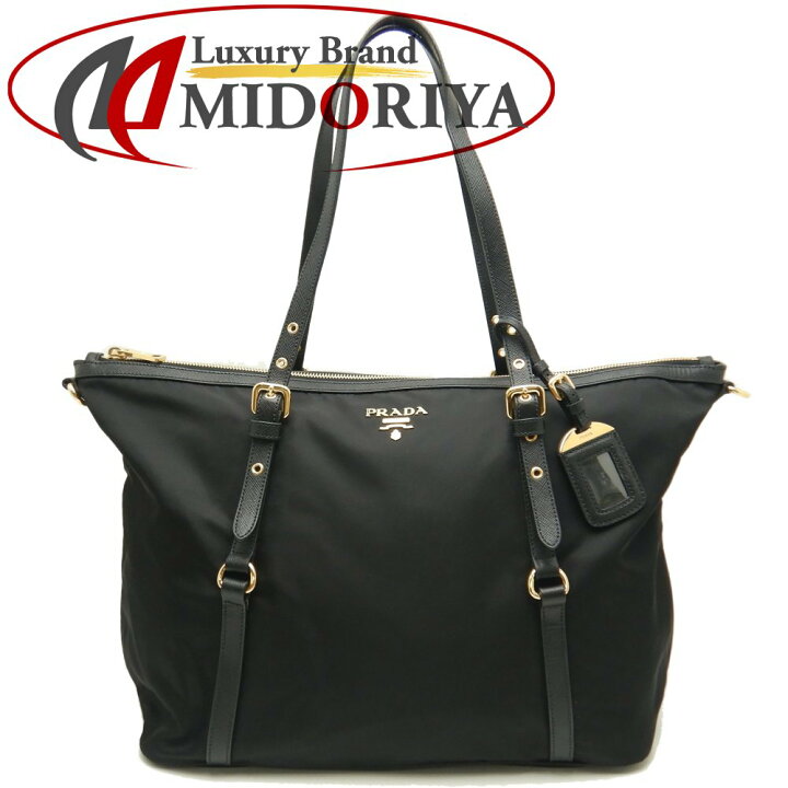 楽天市場】プラダ PRADA 1BG253 トートバッグ ナイロン×レザー NERO 黒 