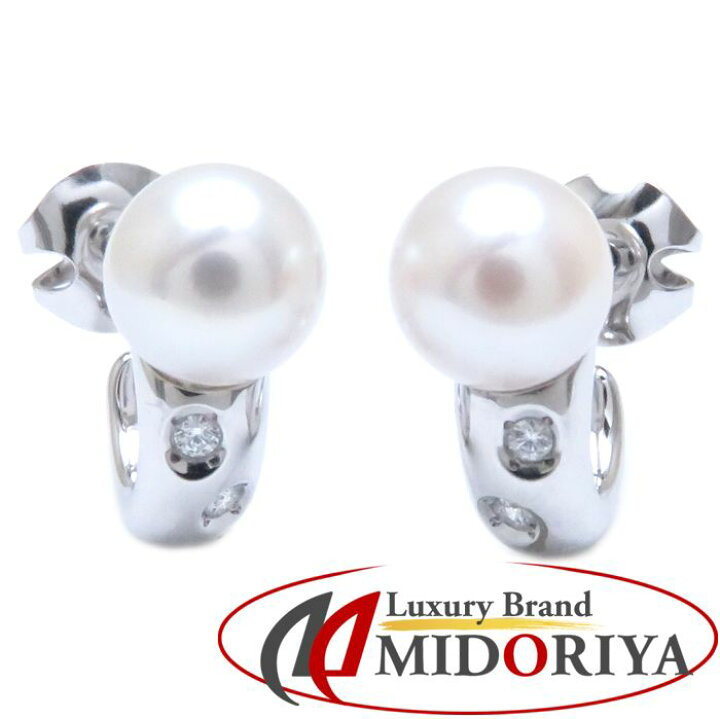 楽天市場】MIKIMOTO ミキモト パールピアス K18WG パール7.0ミリ  