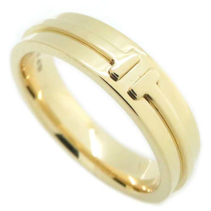楽天市場】TIFFANY&Co. ティファニー T TWO ワイド リング K18YG 22号 