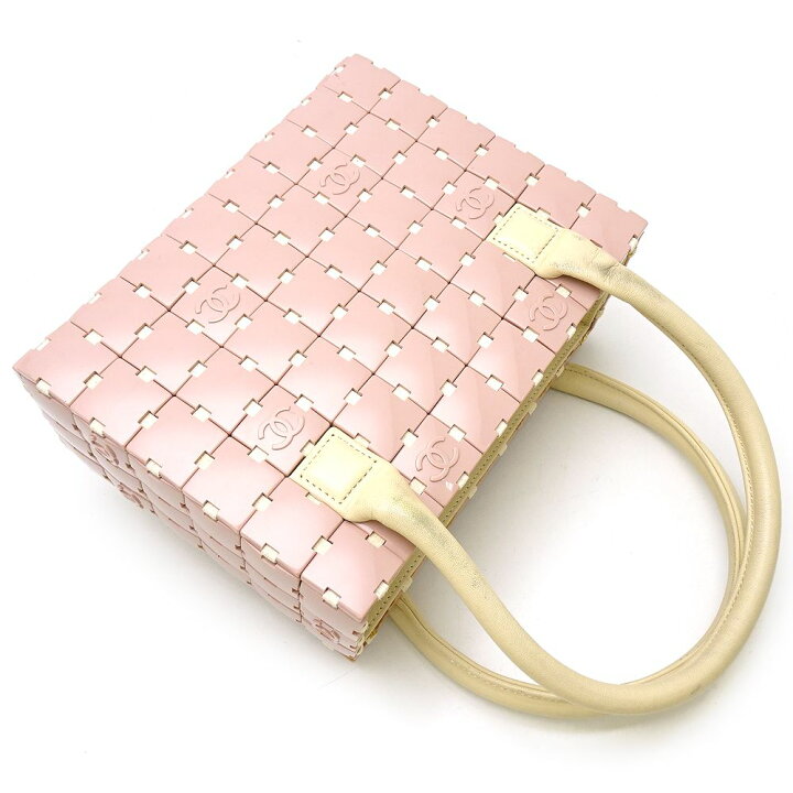 楽天市場】シャネル CHANEL パズルバッグ プラスチック レザー ピンク 