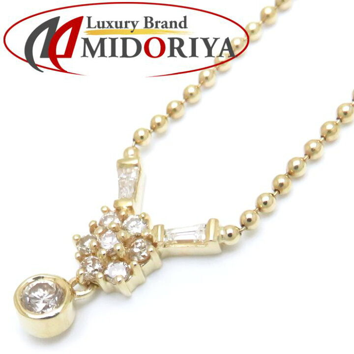 楽天市場】ダイヤモンドネックレス K18YG ダイヤモンド0.15ct/0.32ct  