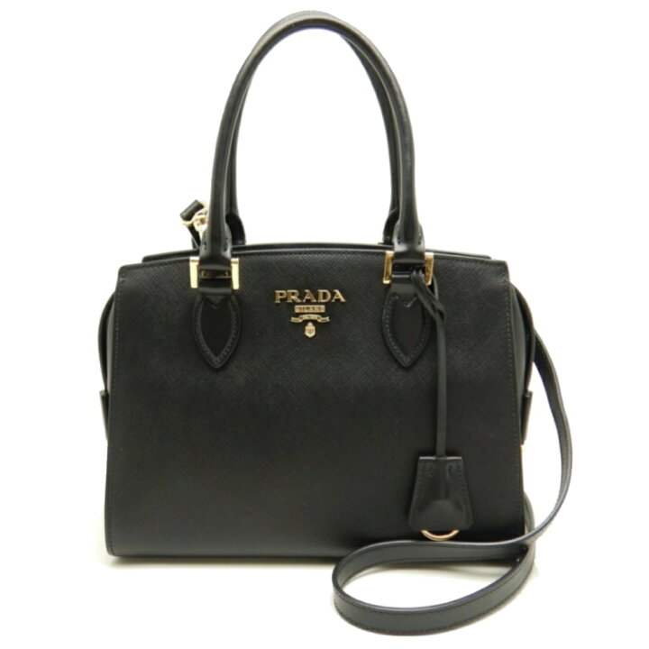 楽天市場】プラダ PRADA 1BA164 2WAYバッグ サフィアーノレザー NERO  