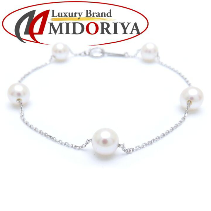 TASAKI 田崎真珠 K18WG 真珠 パール ネックレス ステーション - ネックレス 